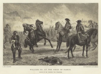 William III ved belejringen af Namur, død af Mr Godfrey the Financier